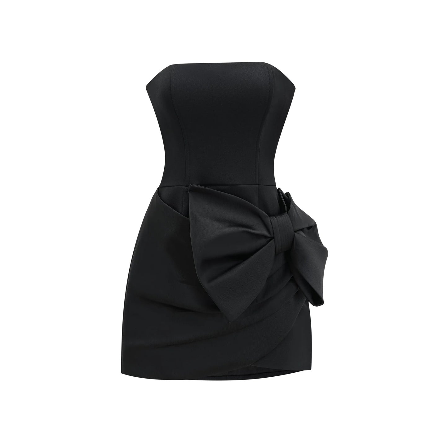 Lanetta Bowknot Asymmetrical Dress