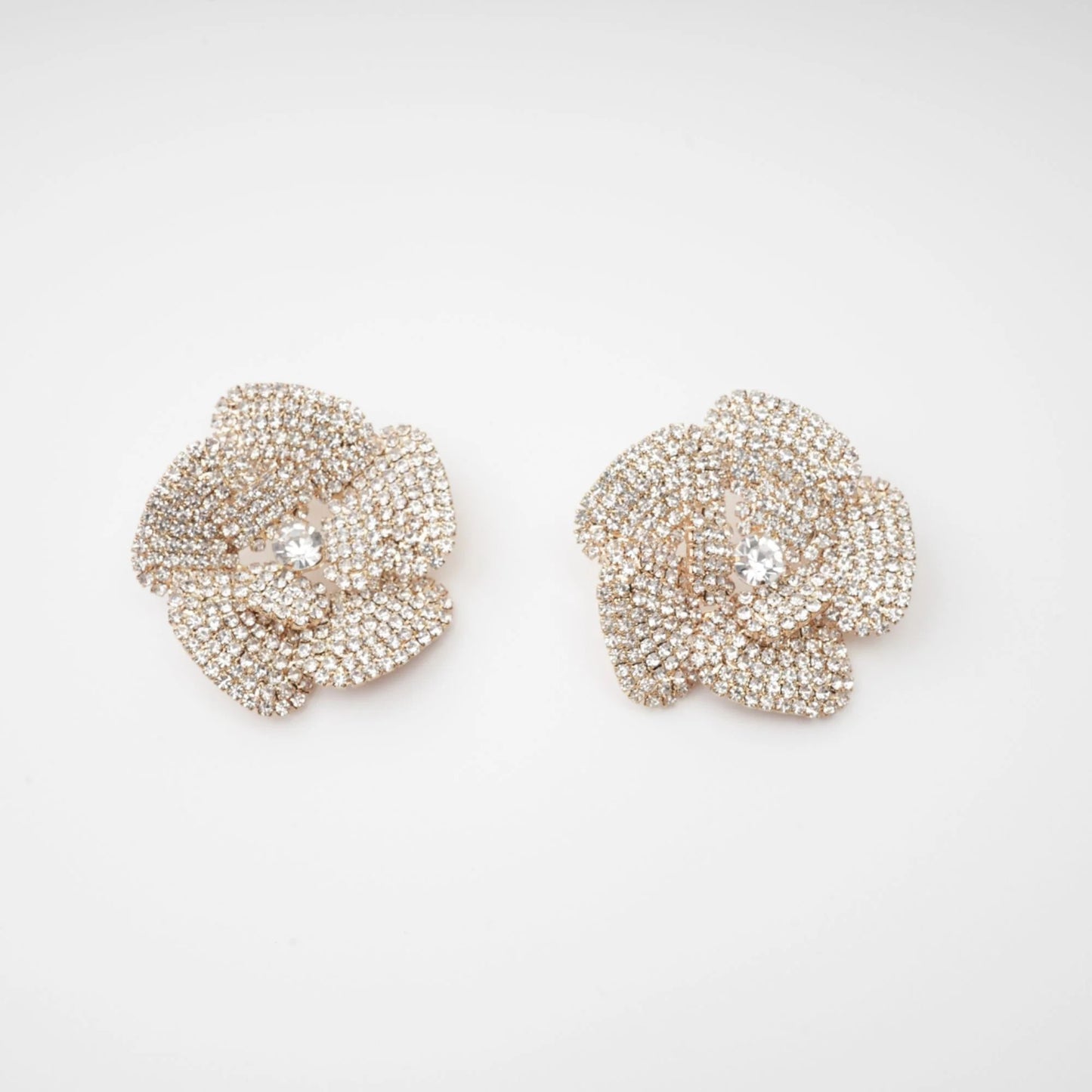 Saira crystal-embellished floral earrings