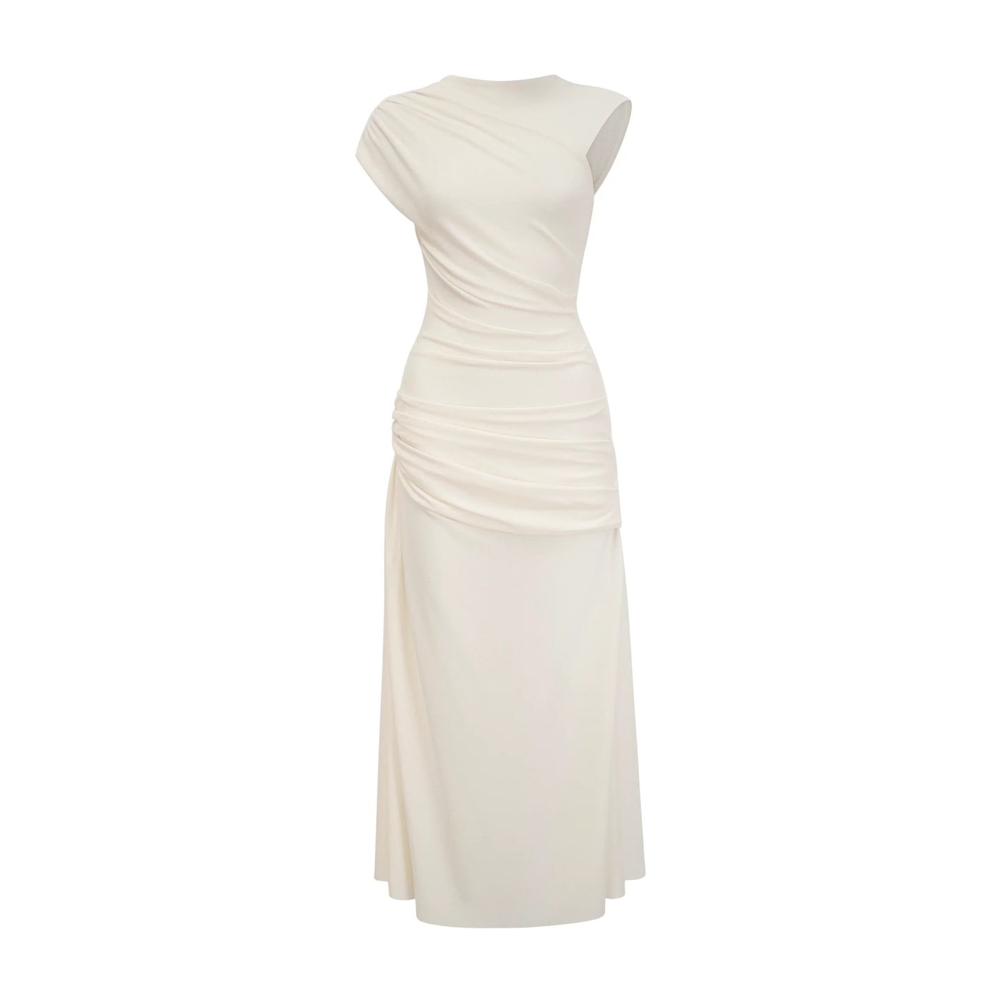 Lanetta jersey-knit draped maxi dress
