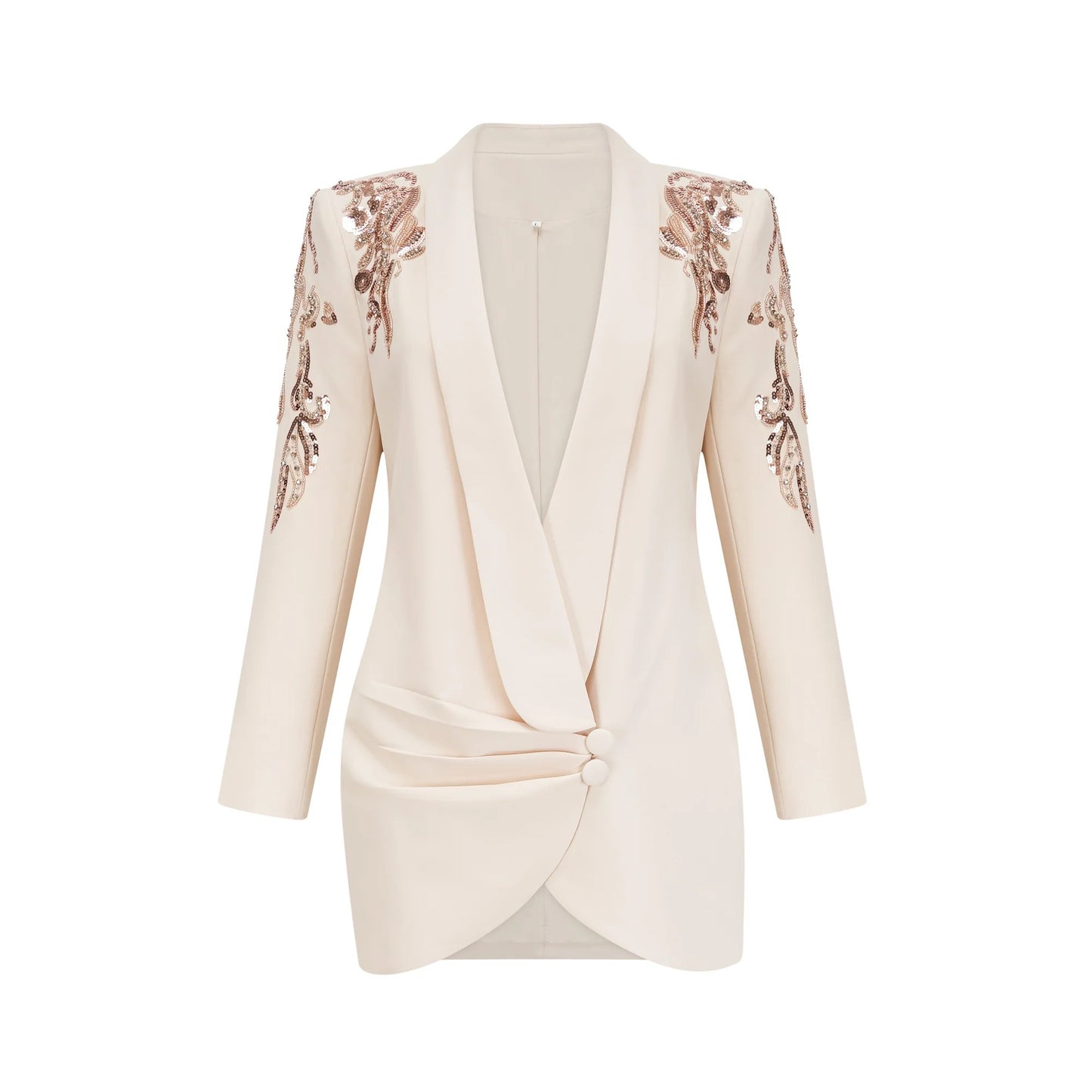 Elena Embellished Sequined Blazer Dress
