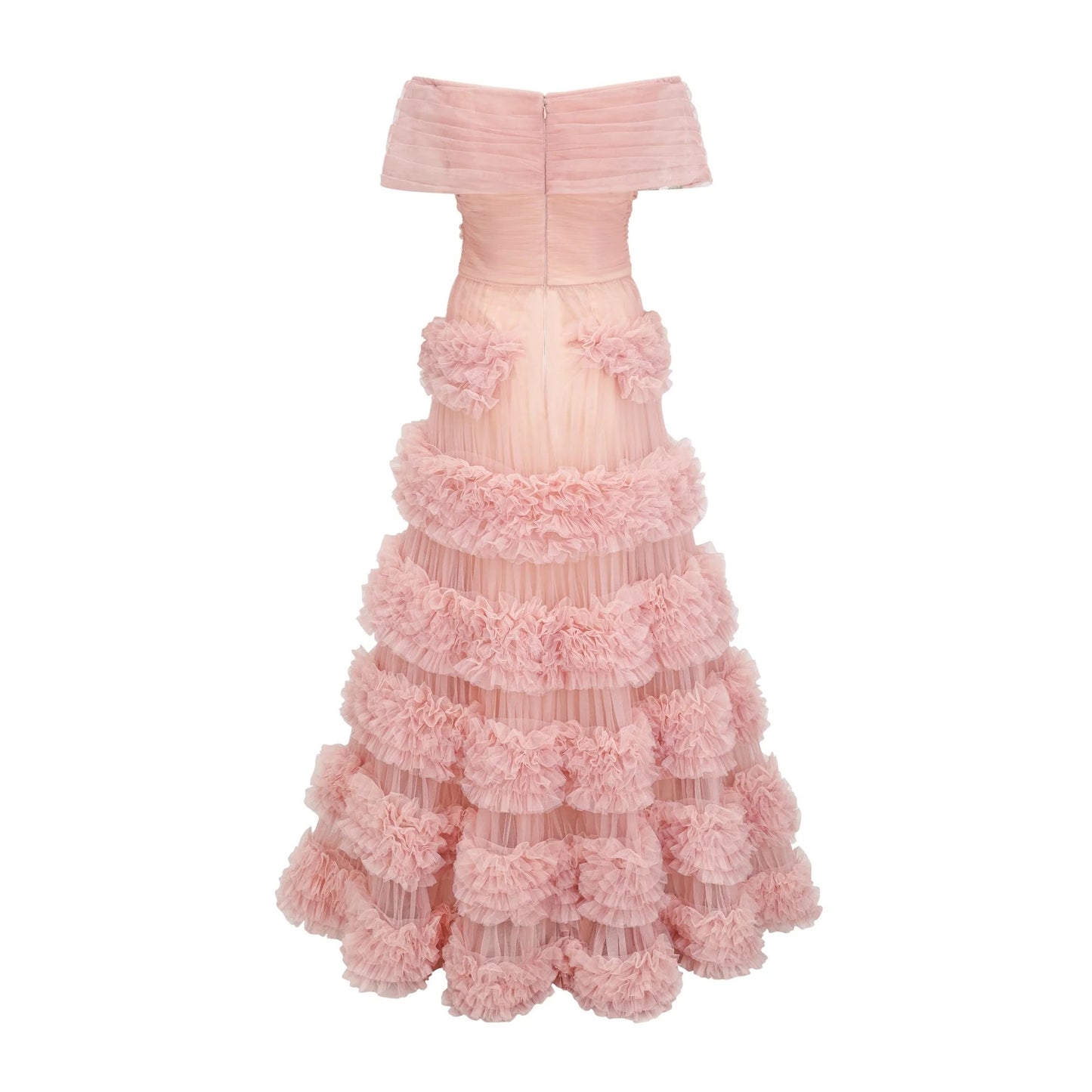 Solene Pink Tiered Maxi Dress