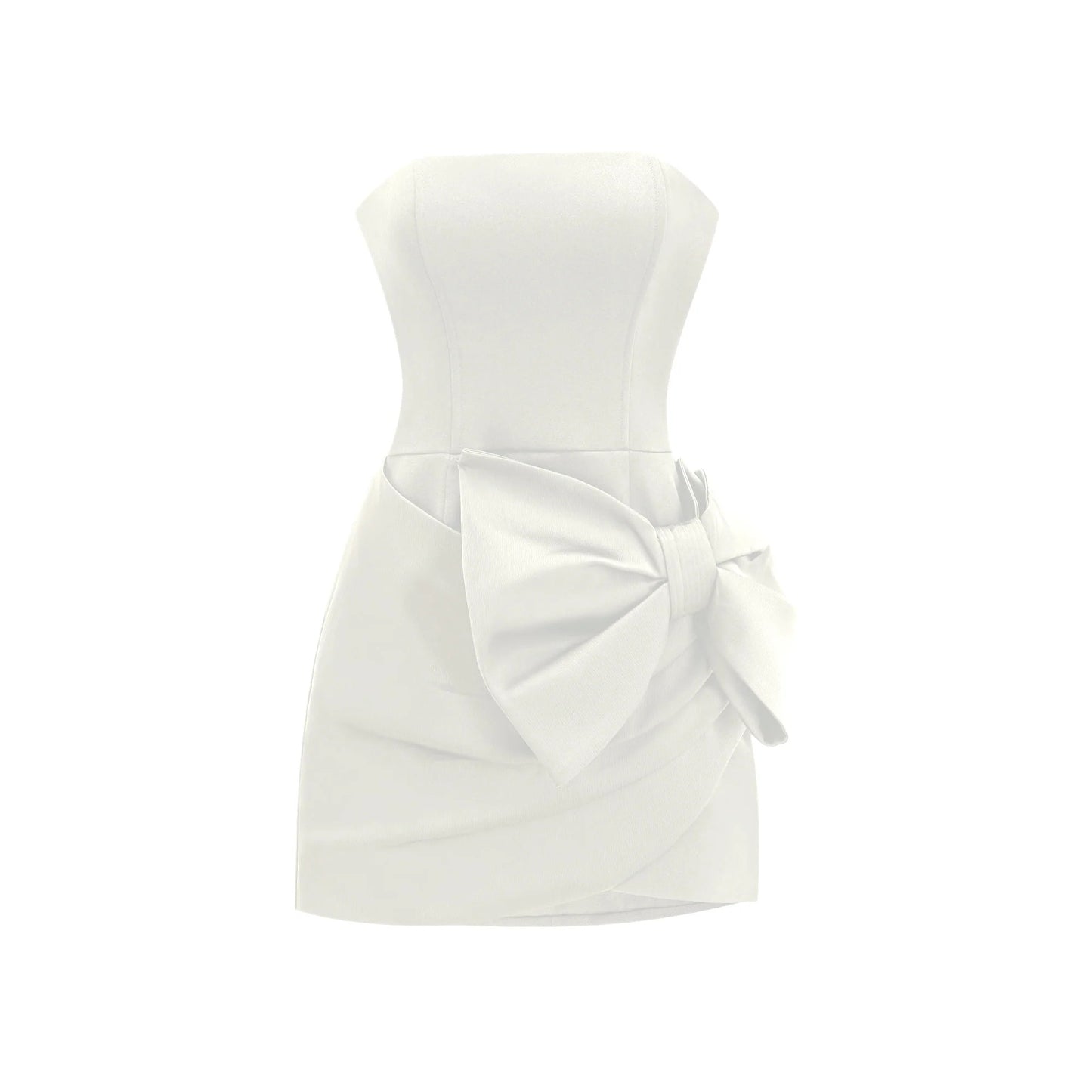 Lanetta Bowknot Asymmetrical Dress