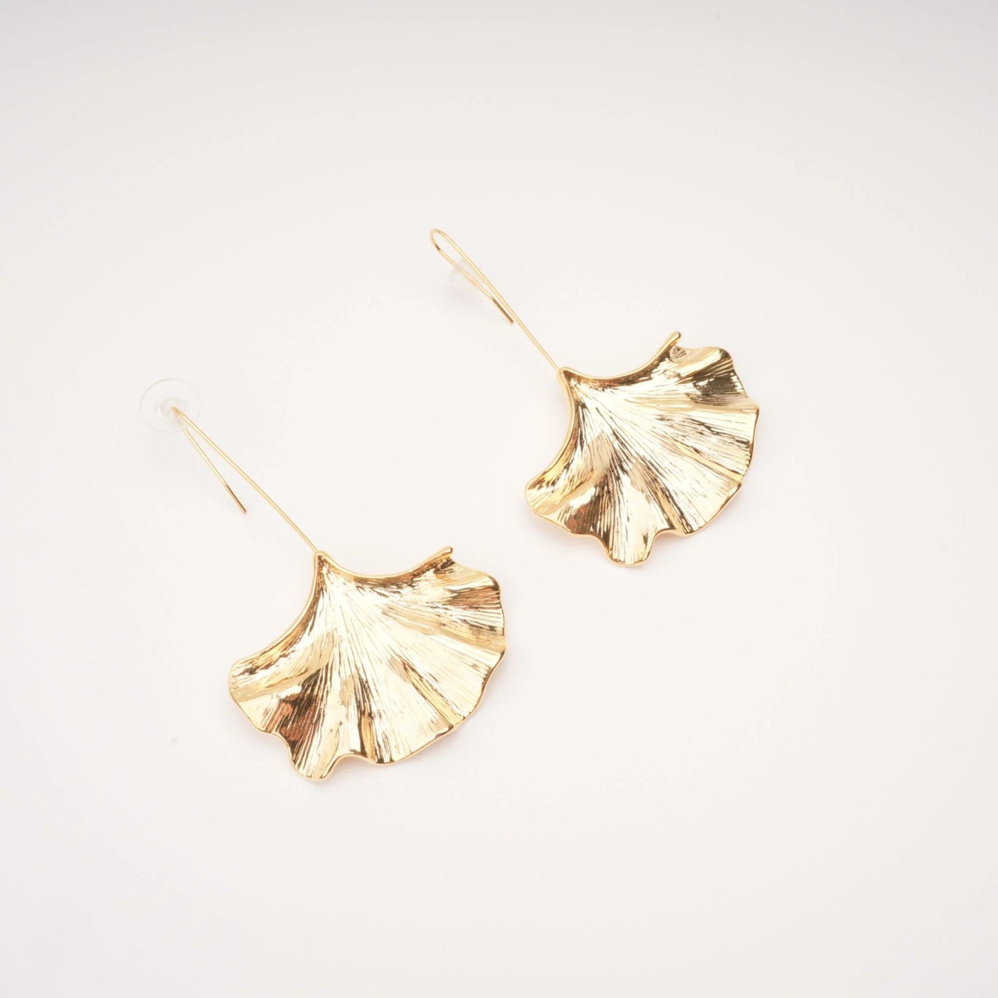 Juliet gold ginkgo drop earrings