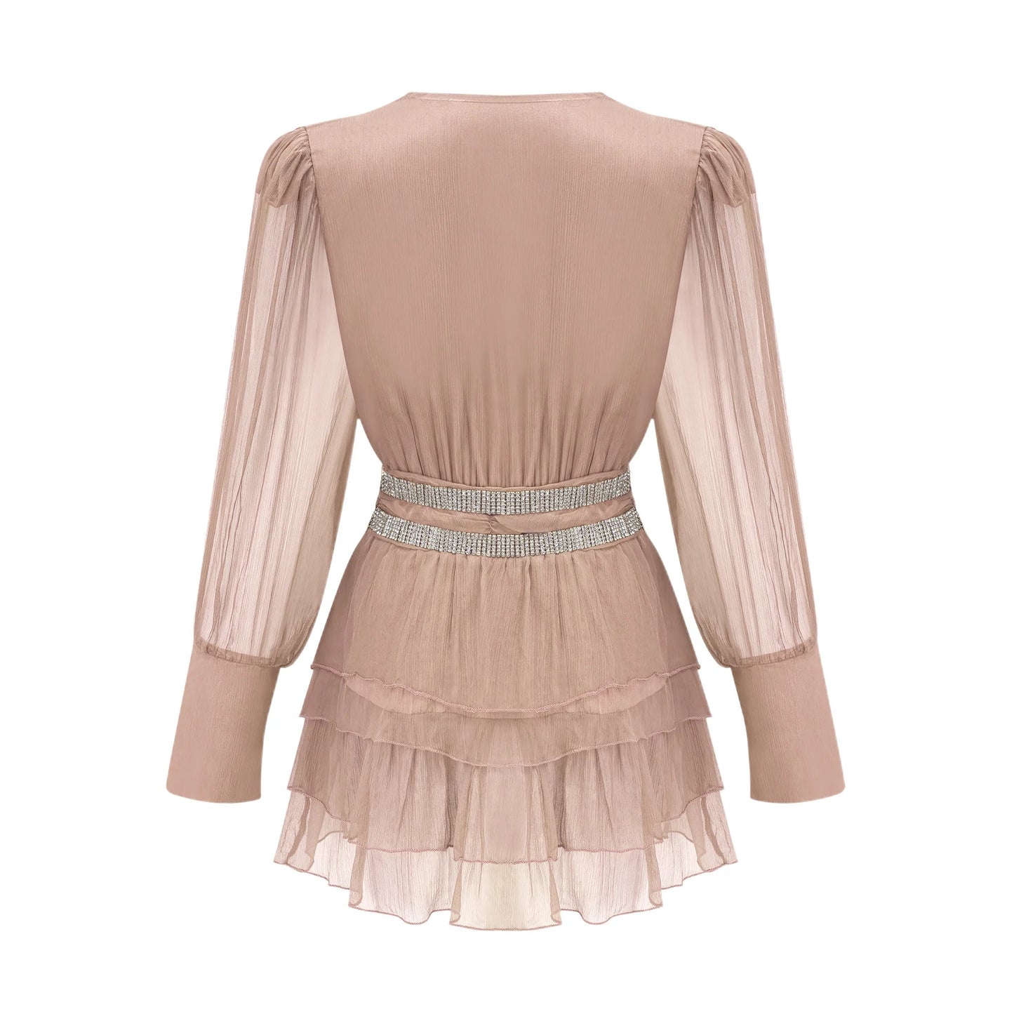 Ellica Crystal-Embellished Silk Mini Dress