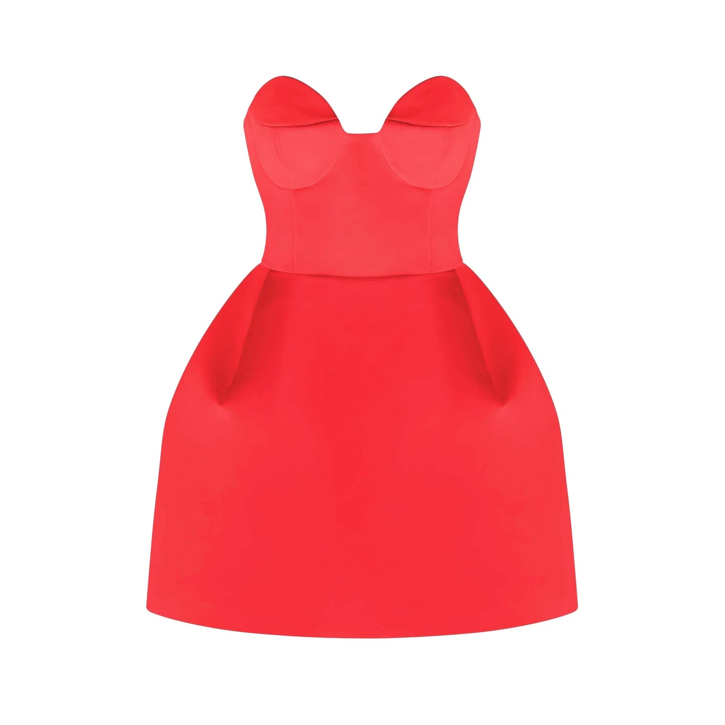 Laure White Bustier Off-Shoulder Mini Dress