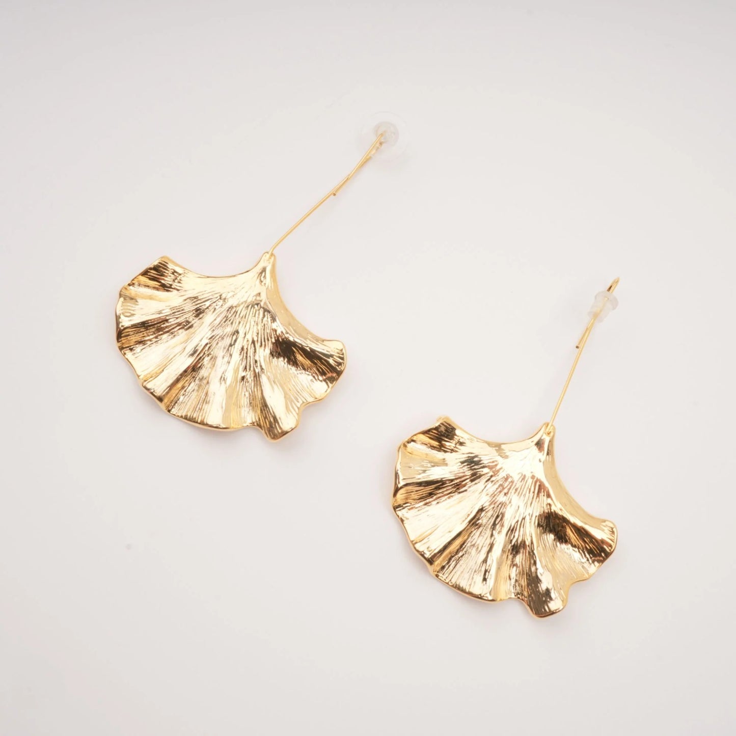 Juliet gold ginkgo drop earrings