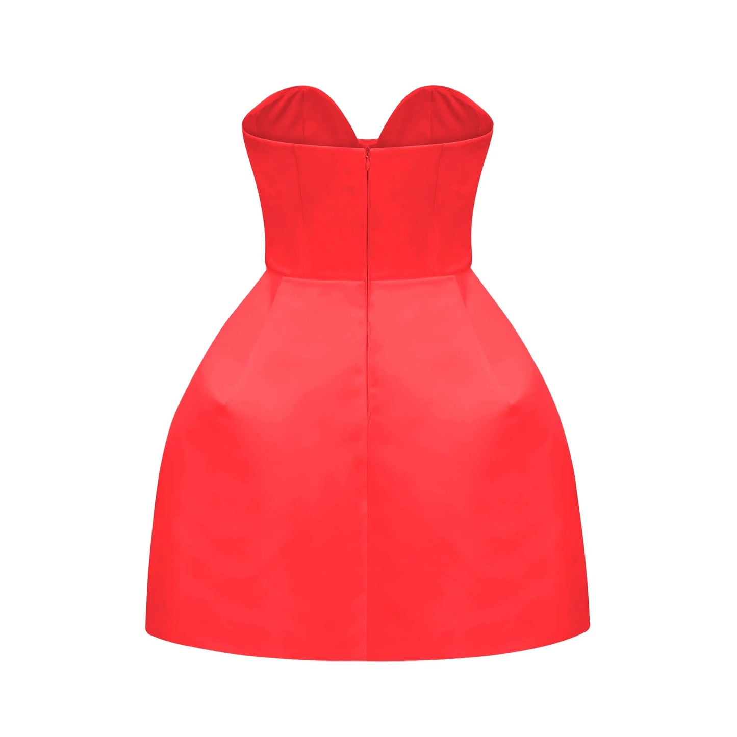 Laure White Bustier Off-Shoulder Mini Dress