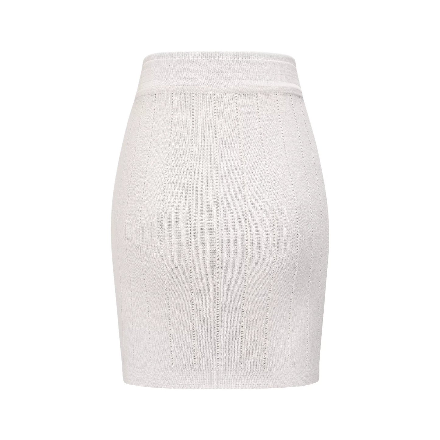 Button detailing knitted top & skirt matching set