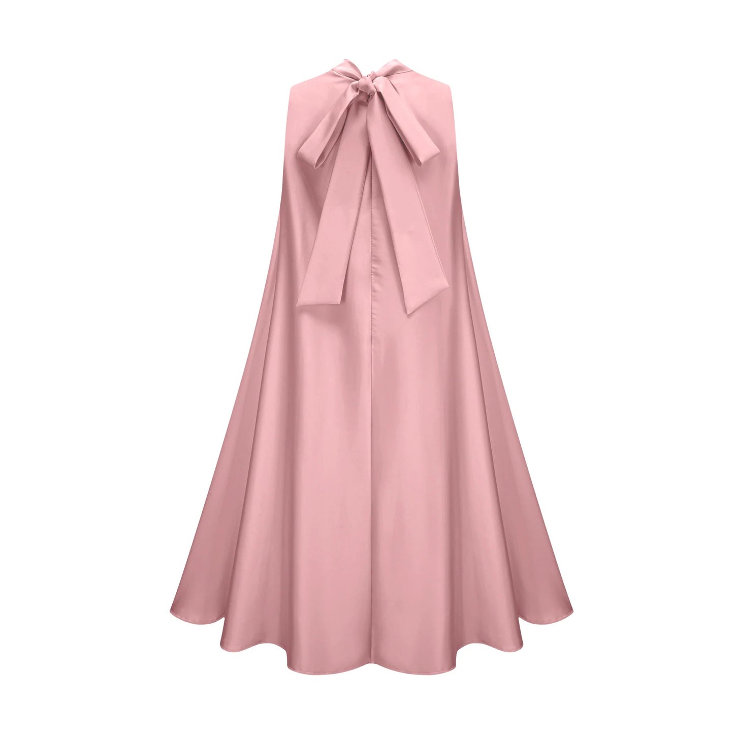 Emilie Sleeveless Floral-Applique Midi Dress in Pink