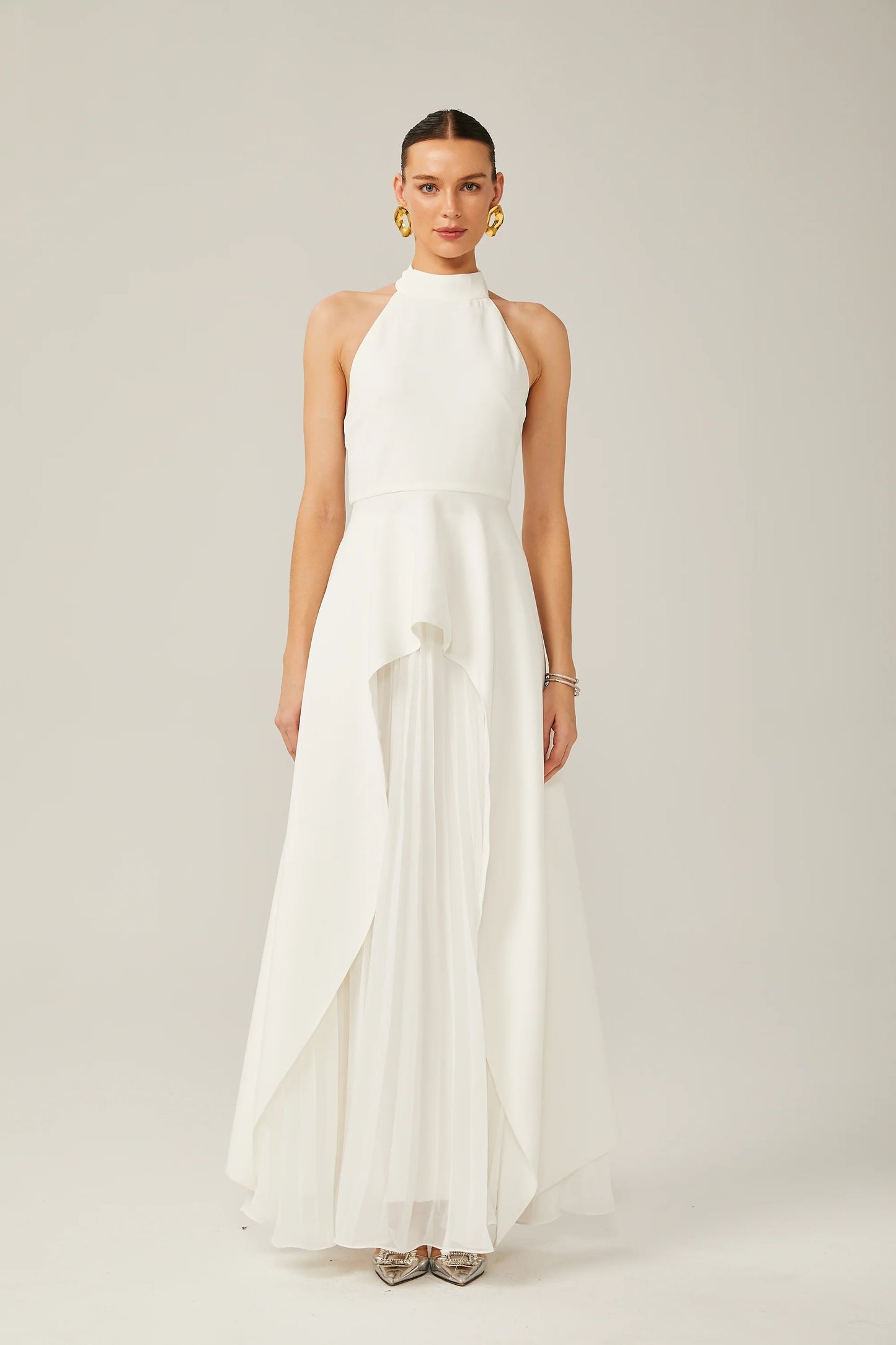 Ines Halterneck Layered Long Dress