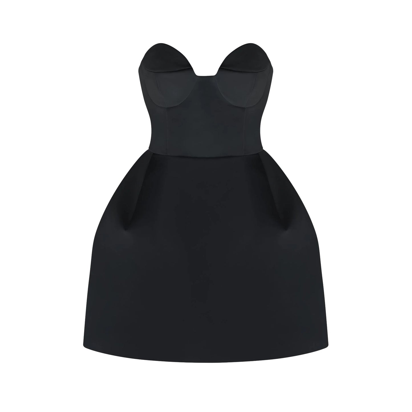 Laure White Bustier Off-Shoulder Mini Dress
