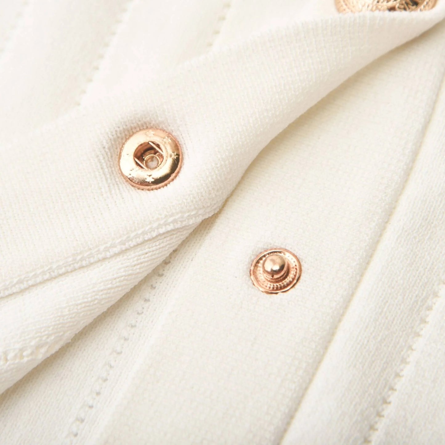 Button detailing knitted top & skirt matching set