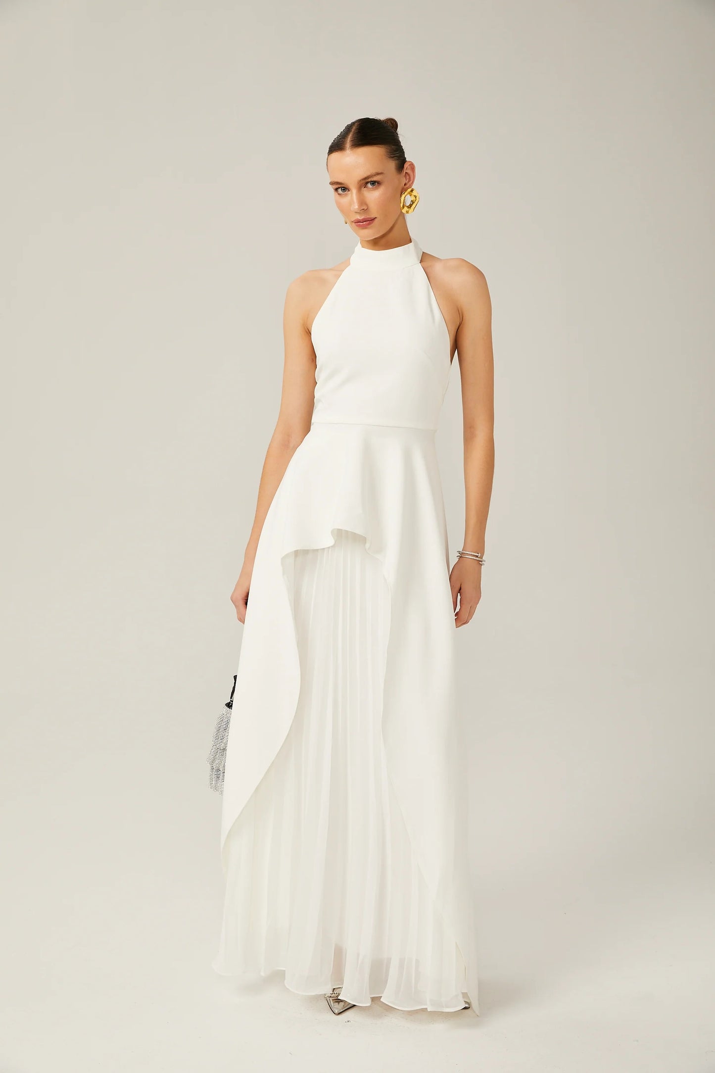 Ines Halterneck Layered Long Dress