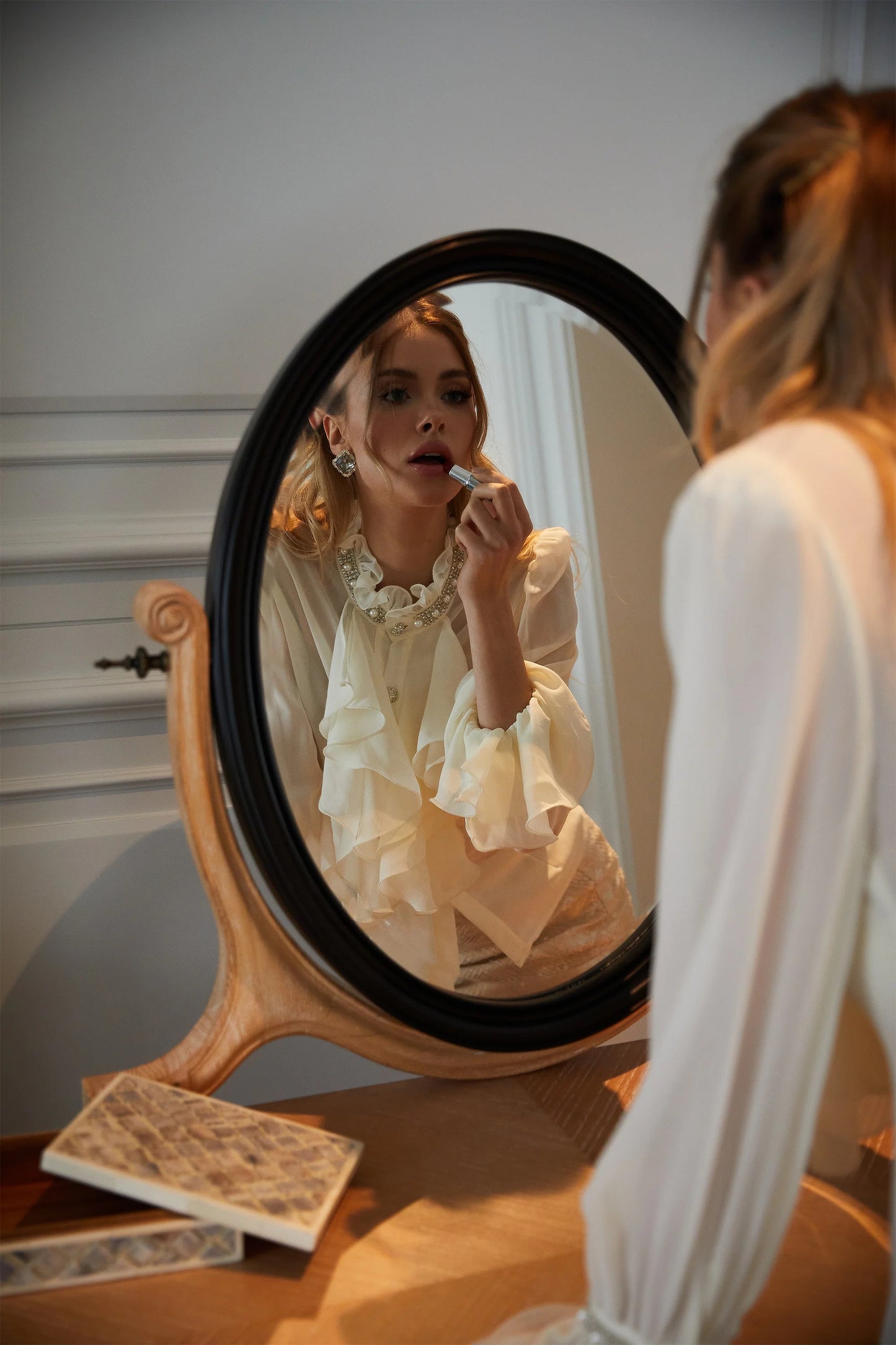 Helene ruffled embellished shirt