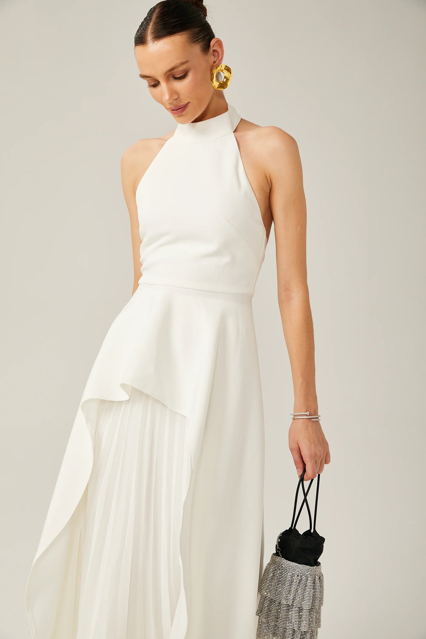 Ines Halterneck Layered Long Dress