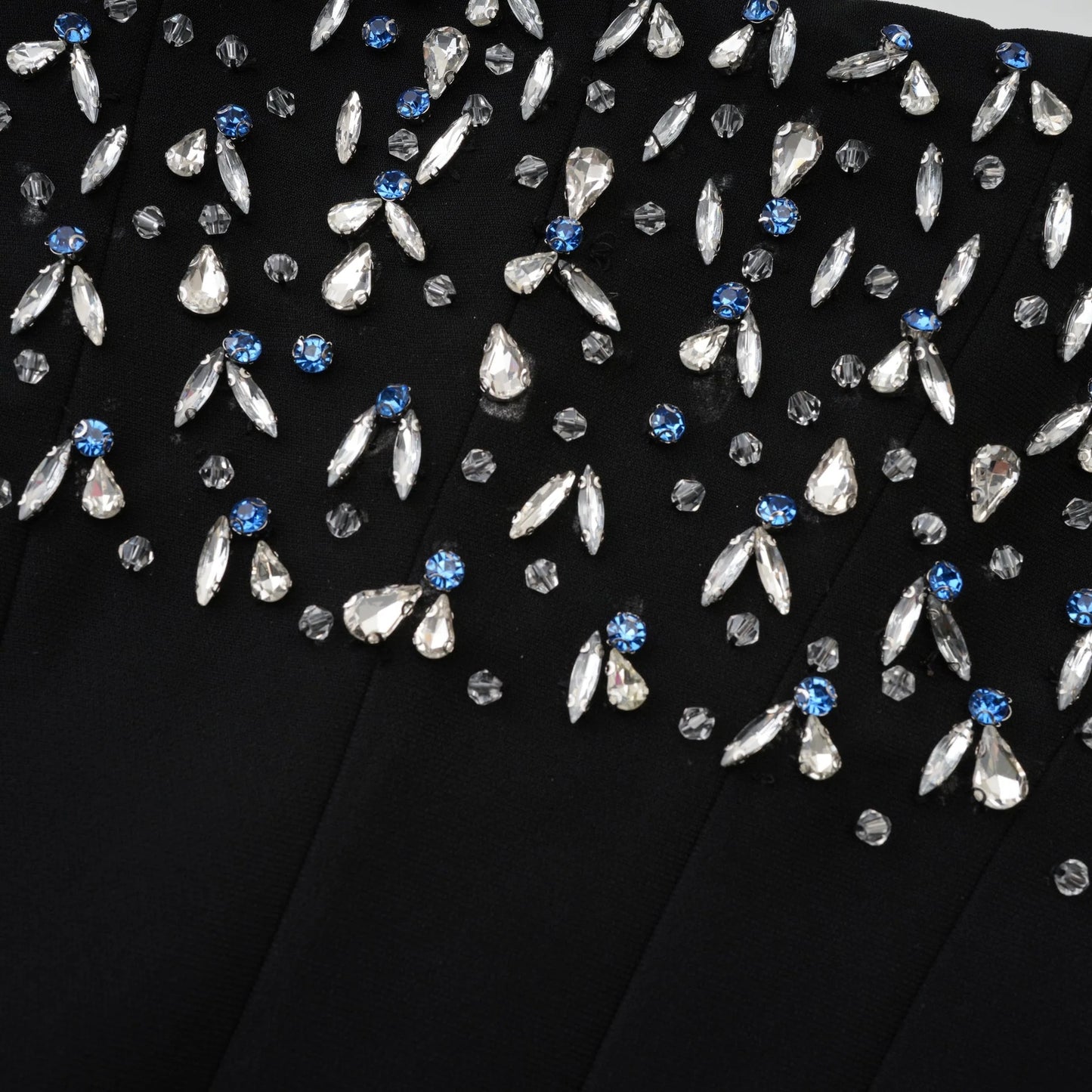 Aurore Black Crystal Embellished Maxi Dress