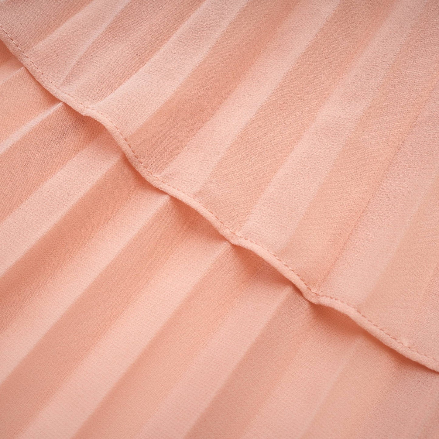Olympe Pink Pleated Tiered Midi Dress