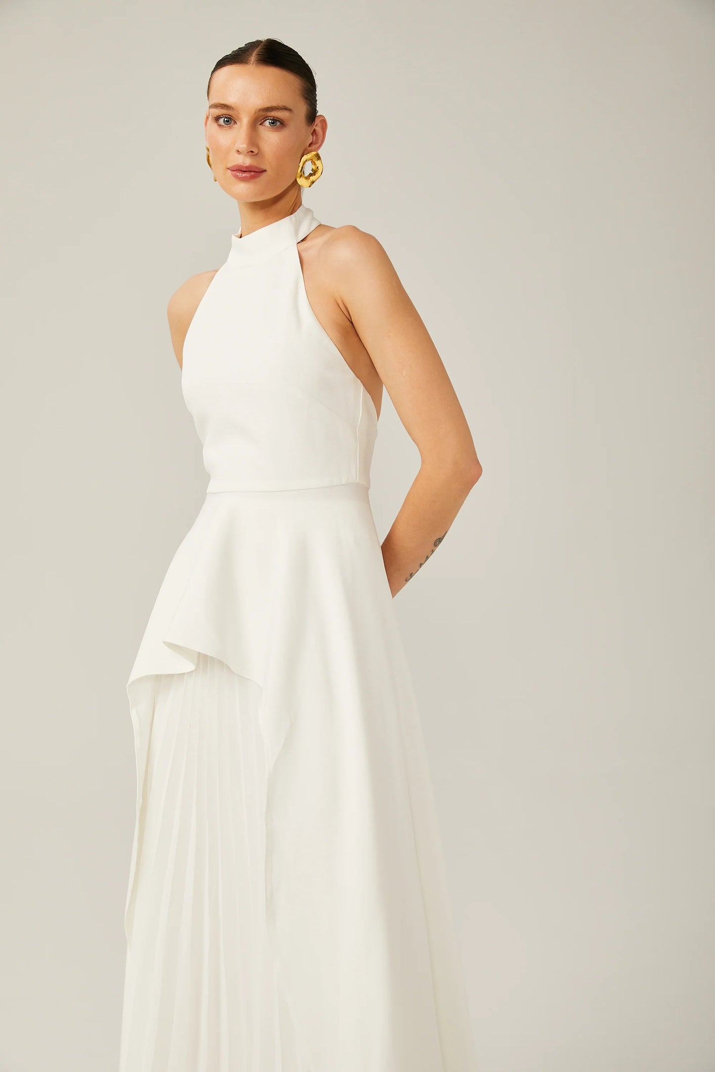 Ines Halterneck Layered Long Dress
