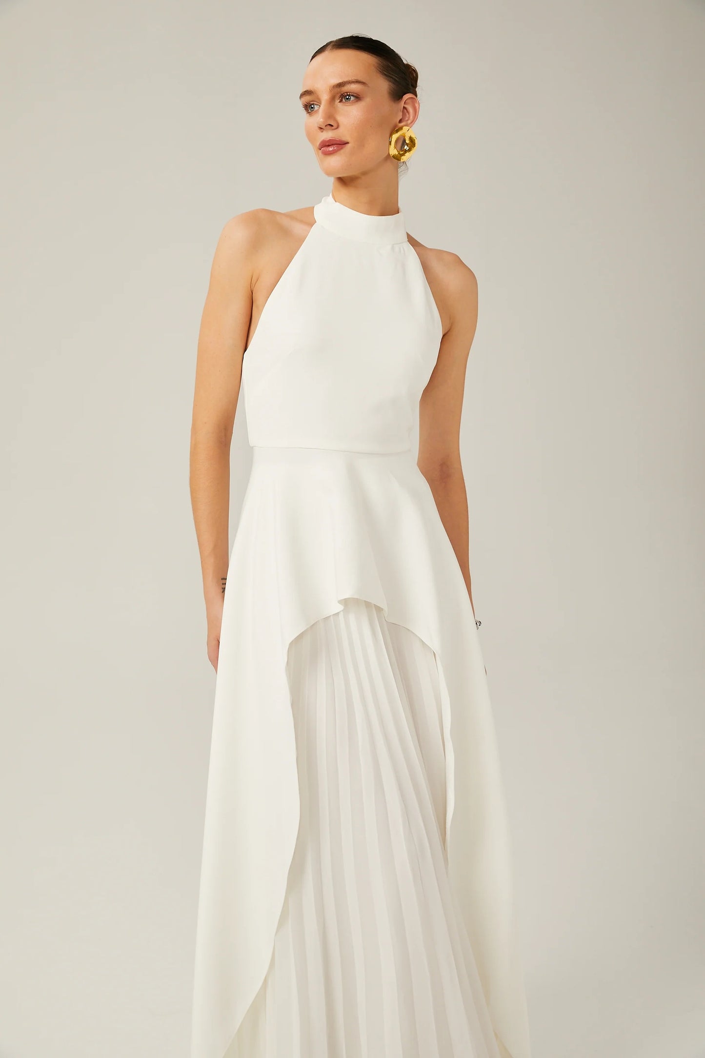 Ines Halterneck Layered Long Dress