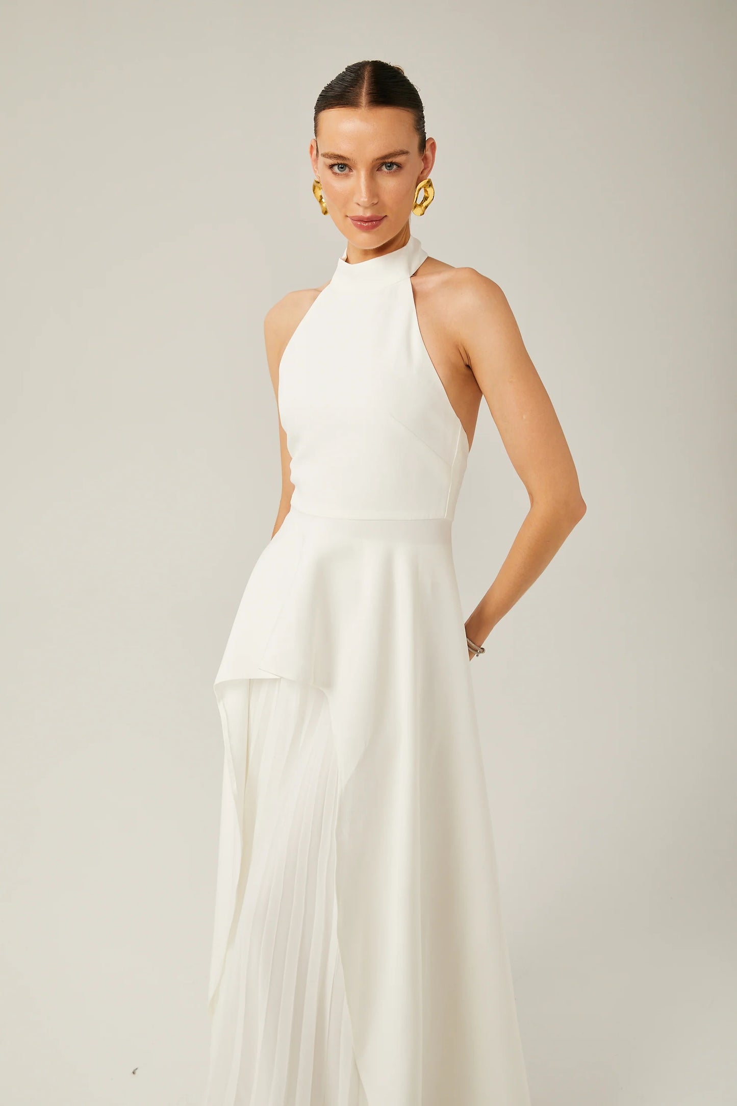 Ines Halterneck Layered Long Dress