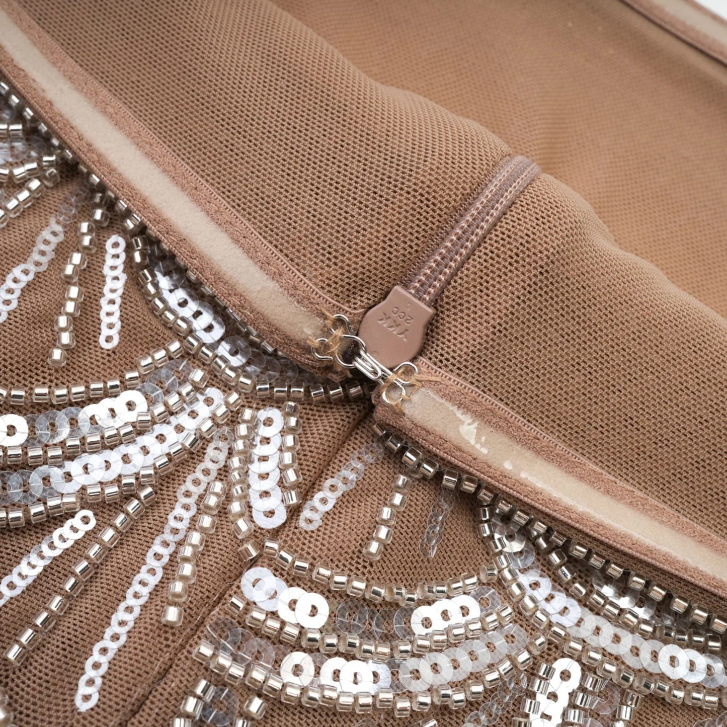 Astrid Brown Embellished Mini Dress