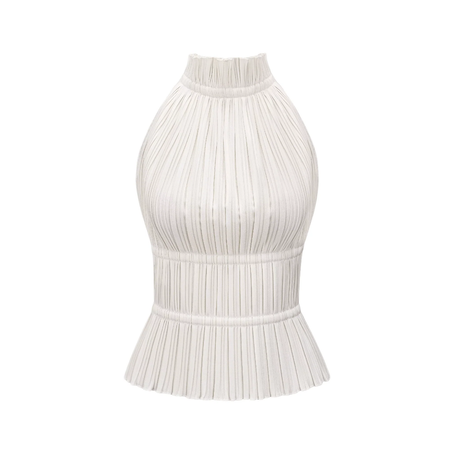 Milicent Open-Back Pleated Top