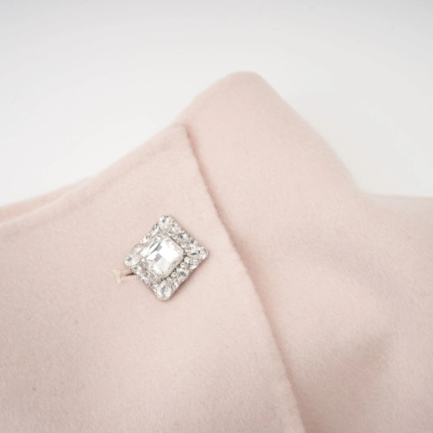 Vienne Pink Diagonal-Placket Short Coat
