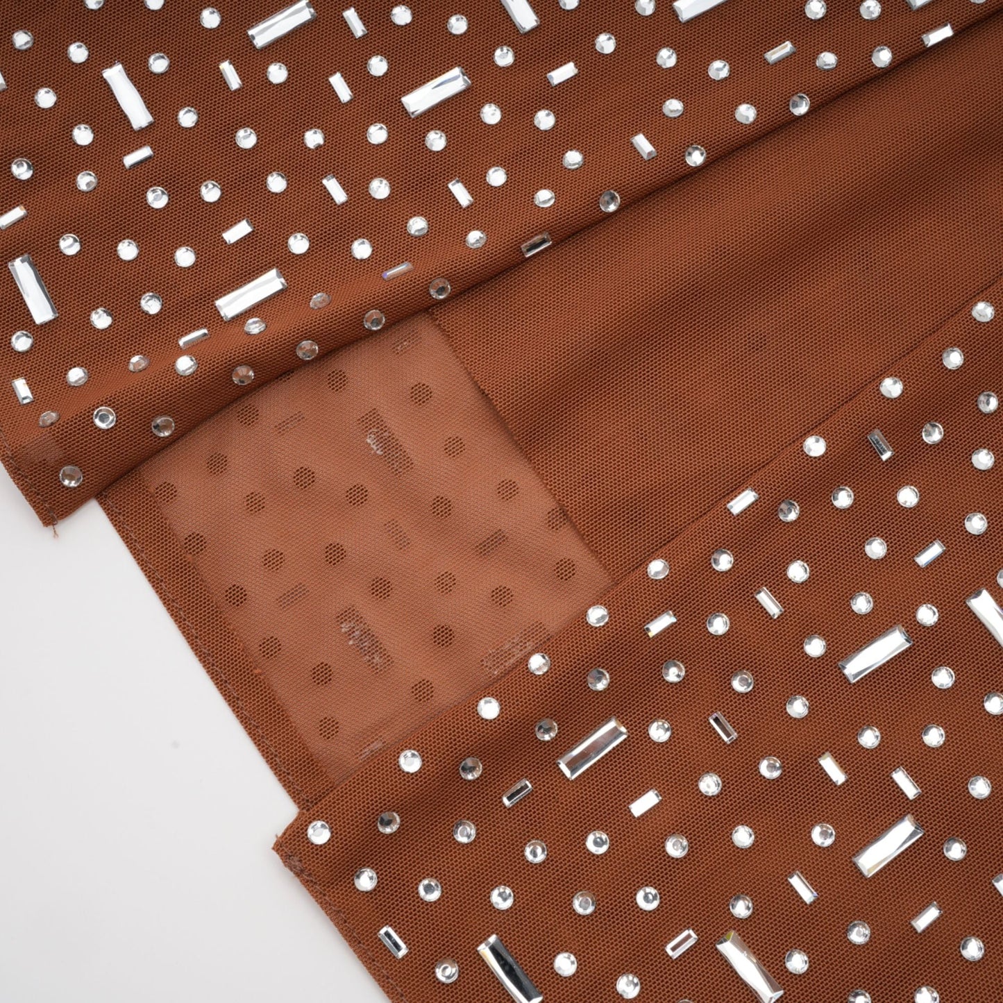 Desiree Brown Embellished Halter Neck Bodycon Maxi Dress