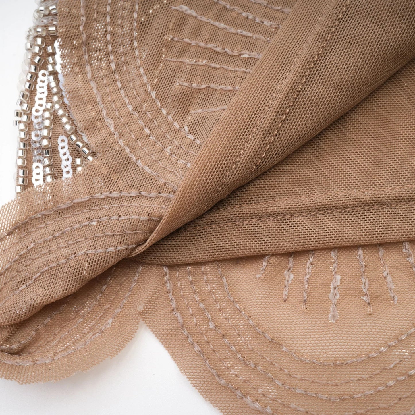 Astrid Brown Embellished Mini Dress