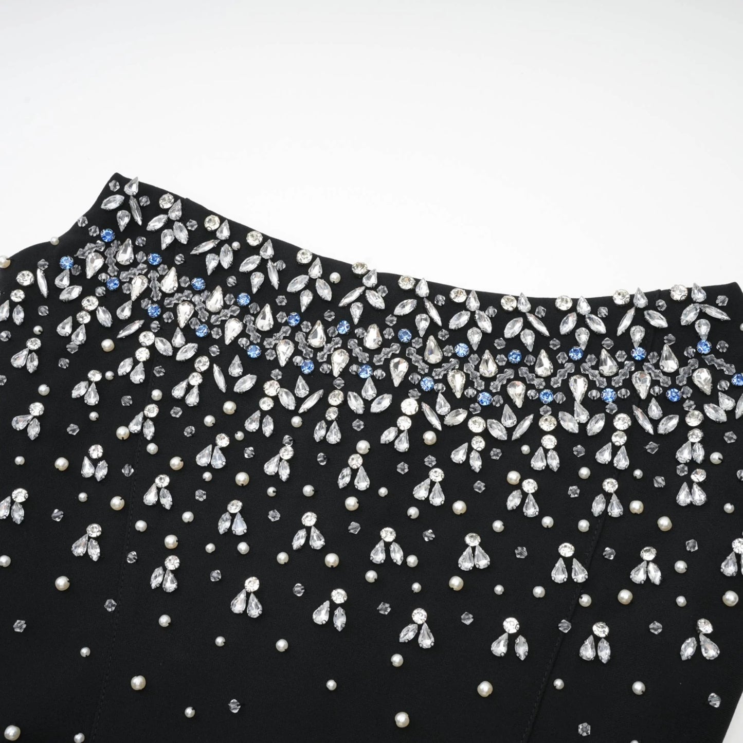 Melisande Black Embellished Mini Dress