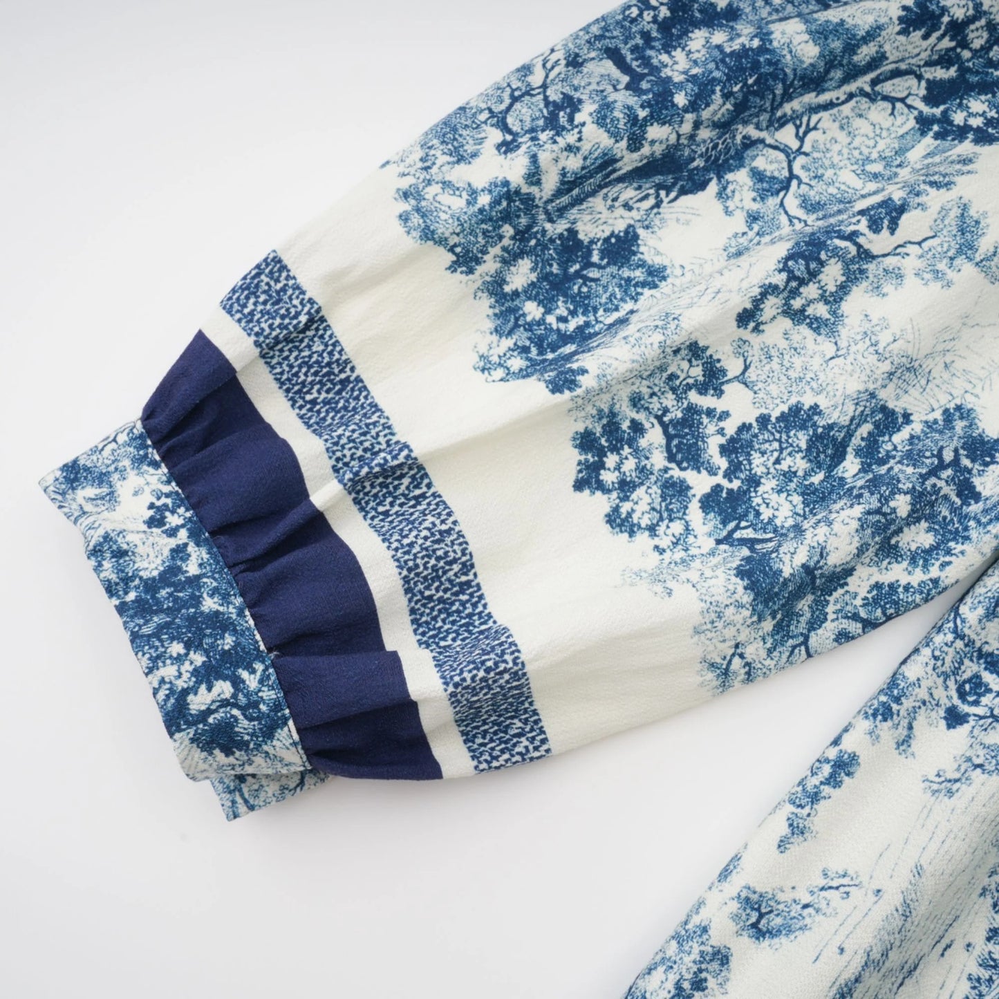 Adelaide Graphic-Print Midi Dress in Blue