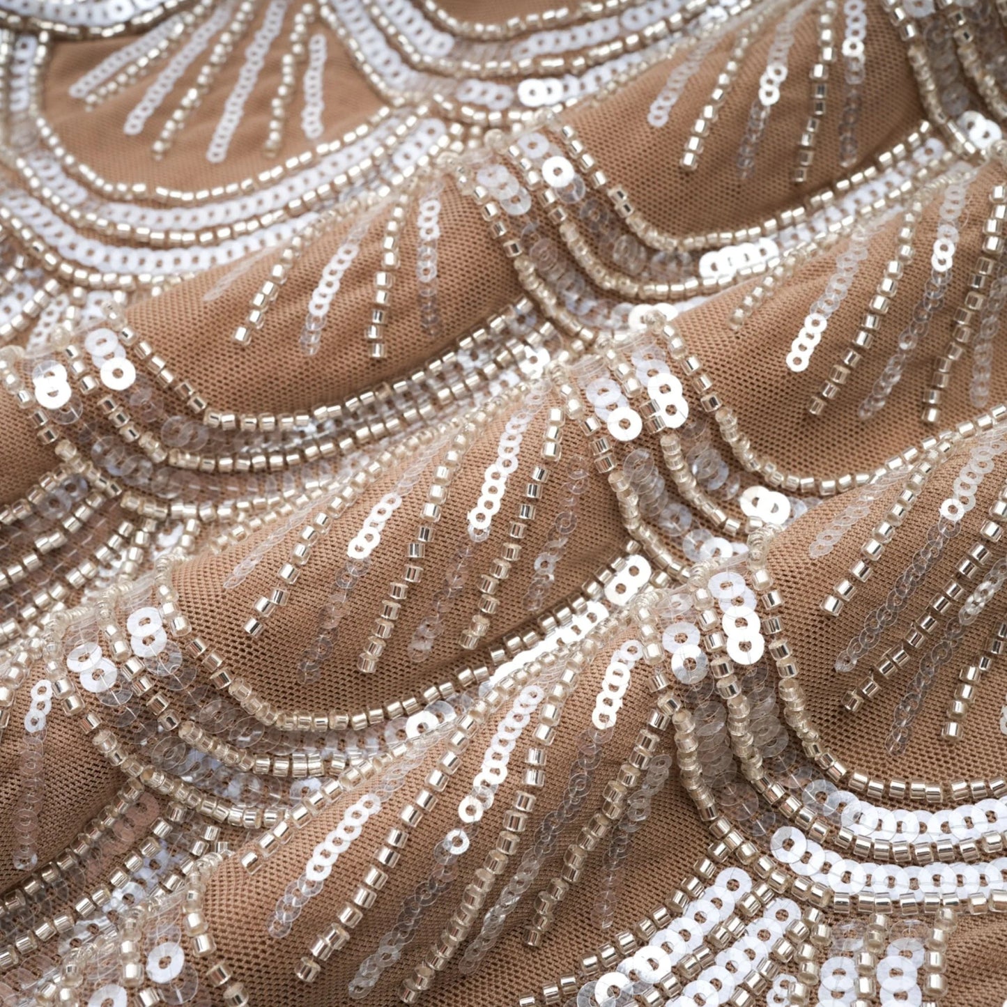 Astrid Brown Embellished Mini Dress