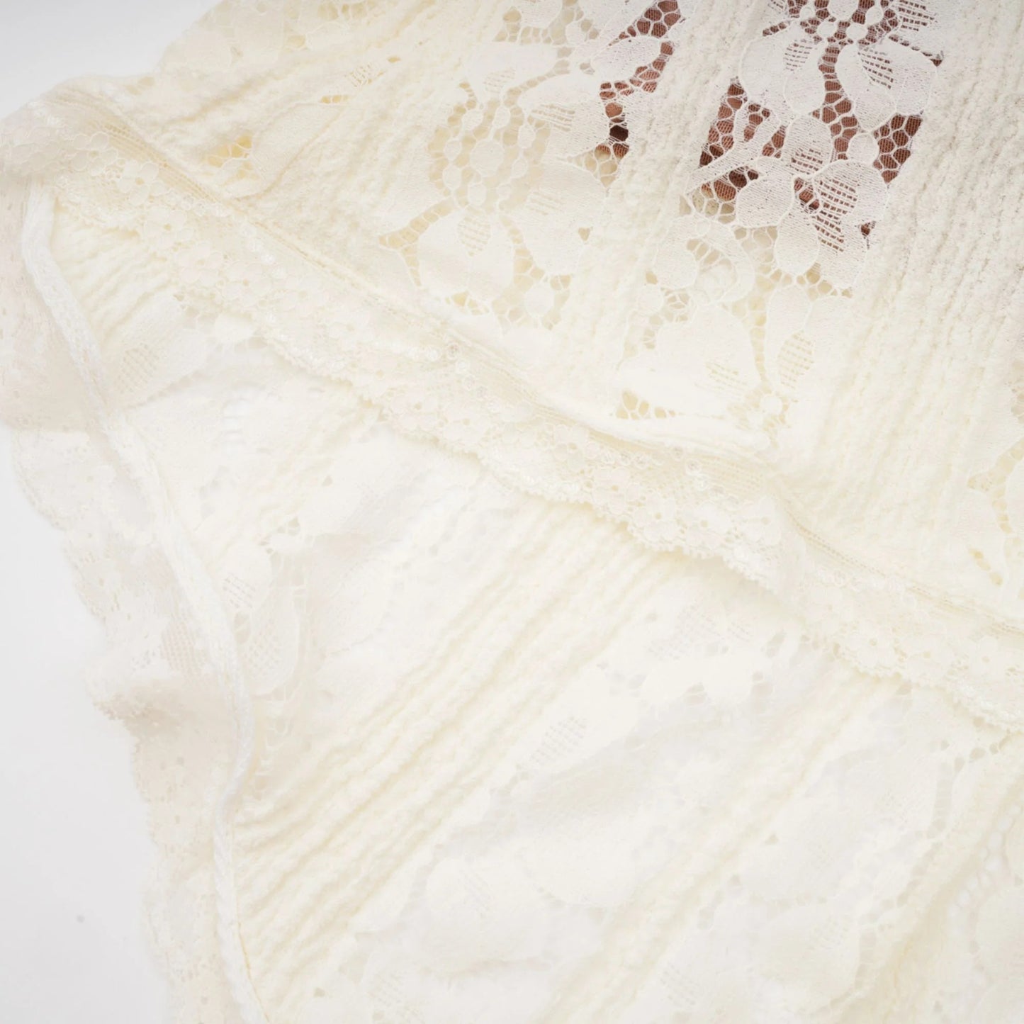 Emeline Floral Lace Flared-Cuff Maxi Dress in Neutrals