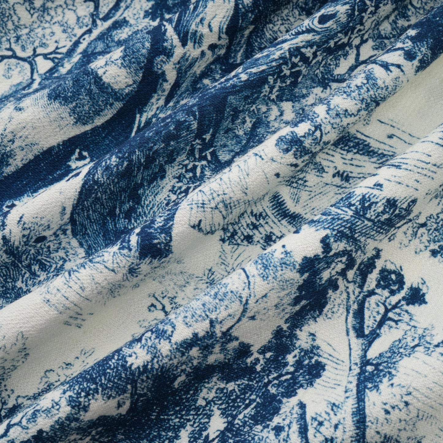 Adelaide Graphic-Print Midi Dress in Blue