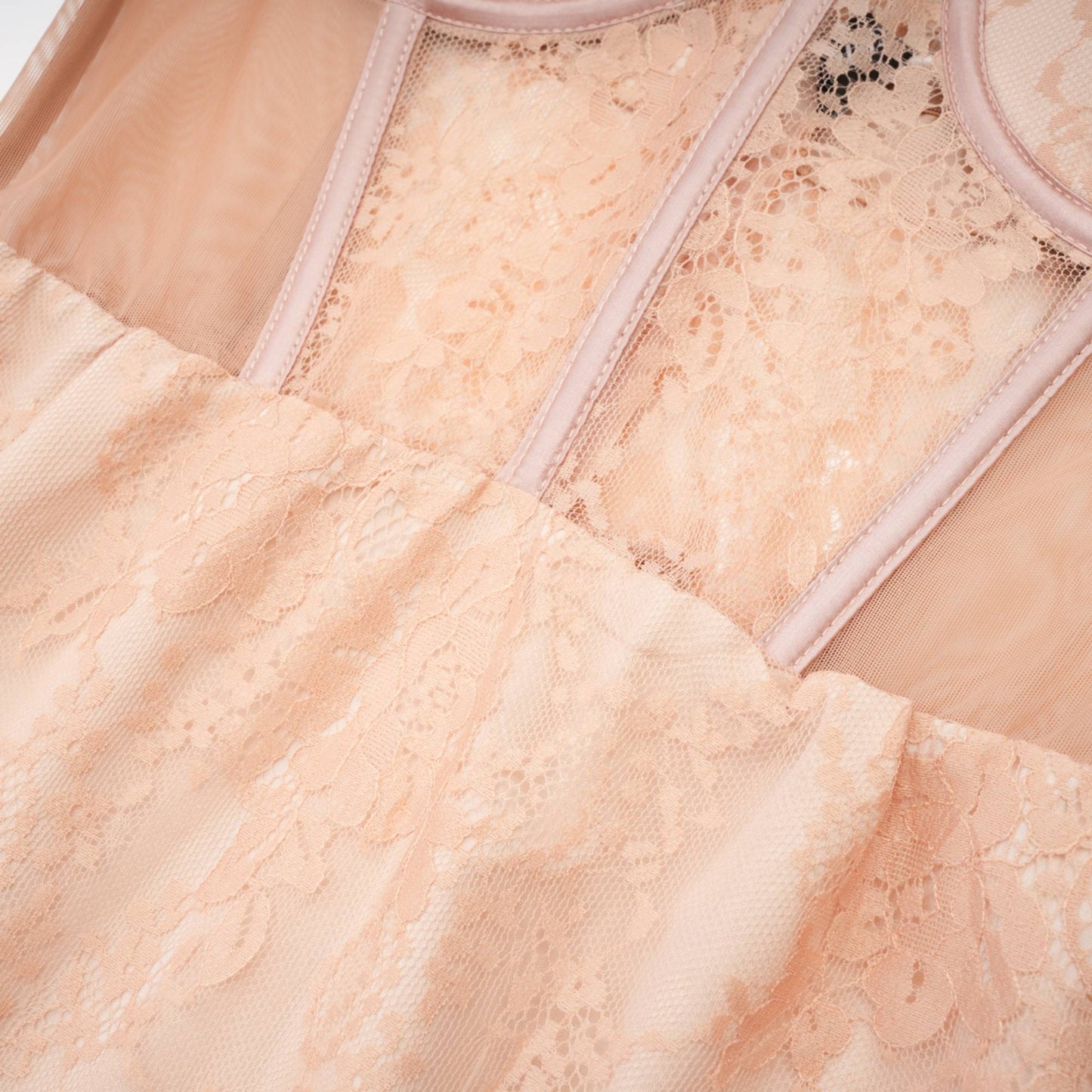 Eilis Pink Bustier Mesh Maxi Dress