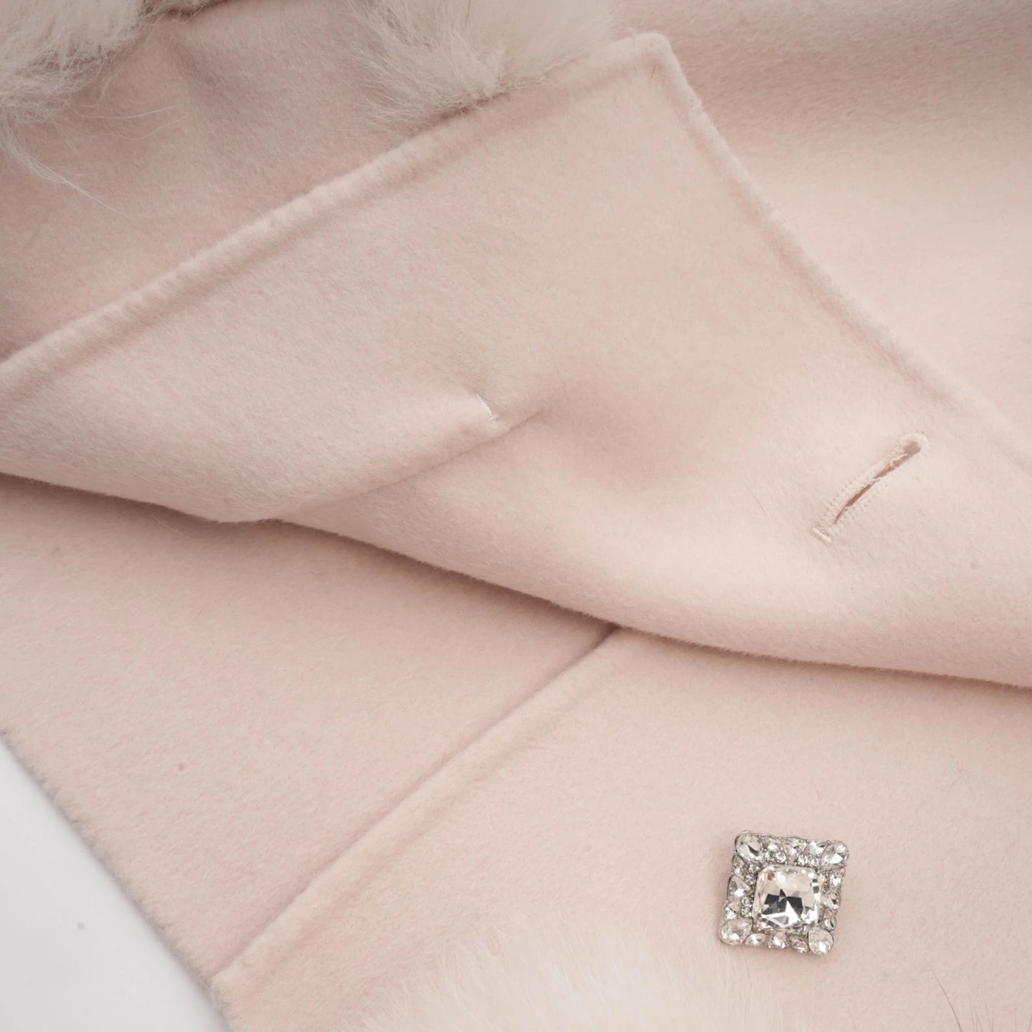 Vienne Pink Diagonal-Placket Short Coat