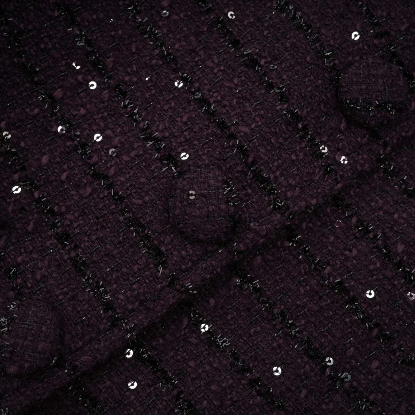 Brigitte Purple Sequined Tweed Jacket & Skirt Matching Set