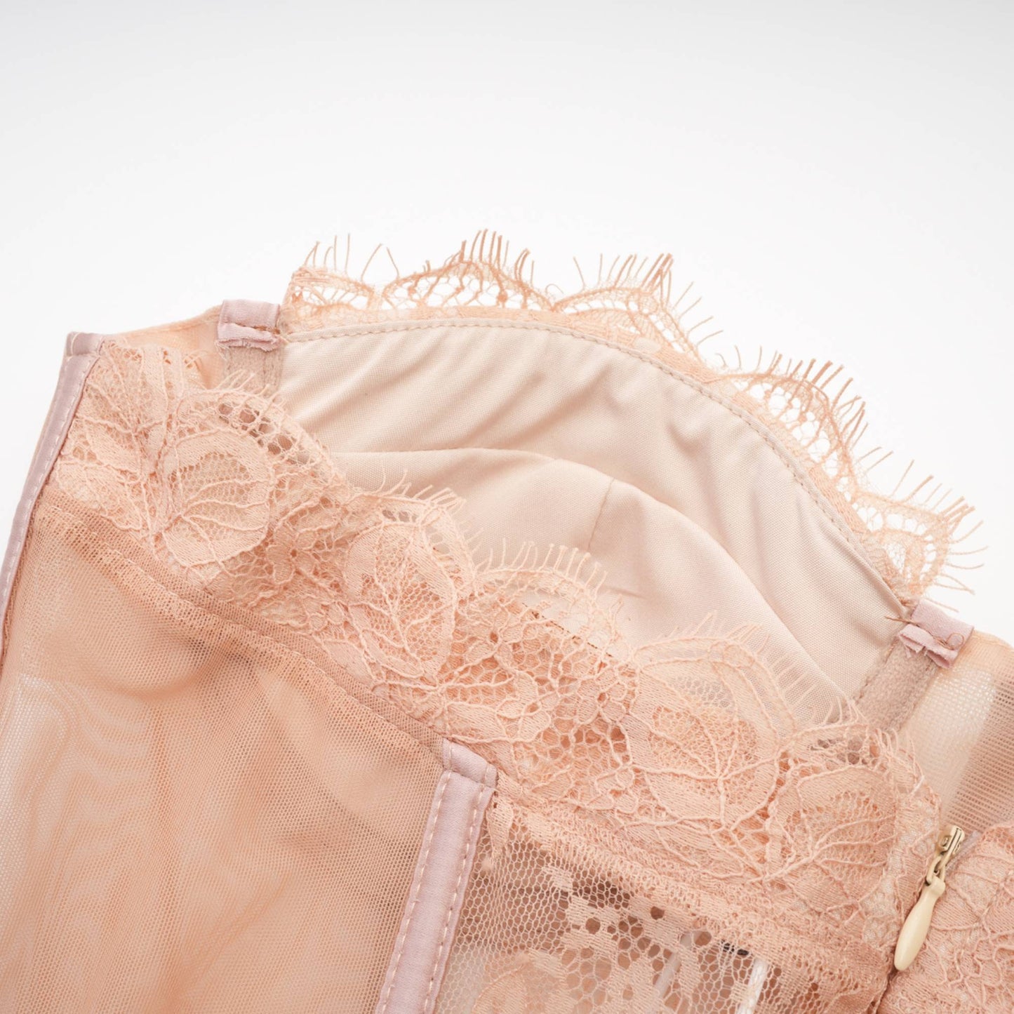 Eilis Pink Bustier Mesh Maxi Dress