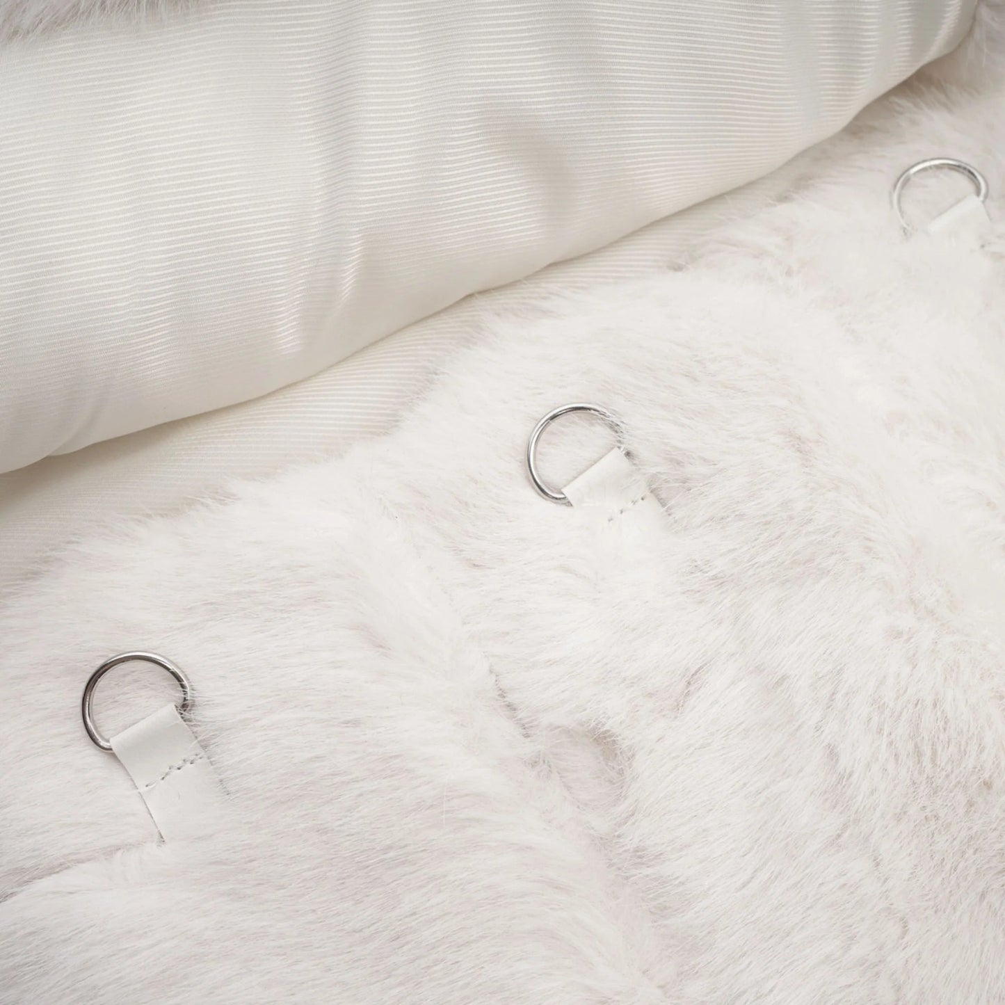 Caitlin White Faux-Fur Jacket & Skirt Matching Set