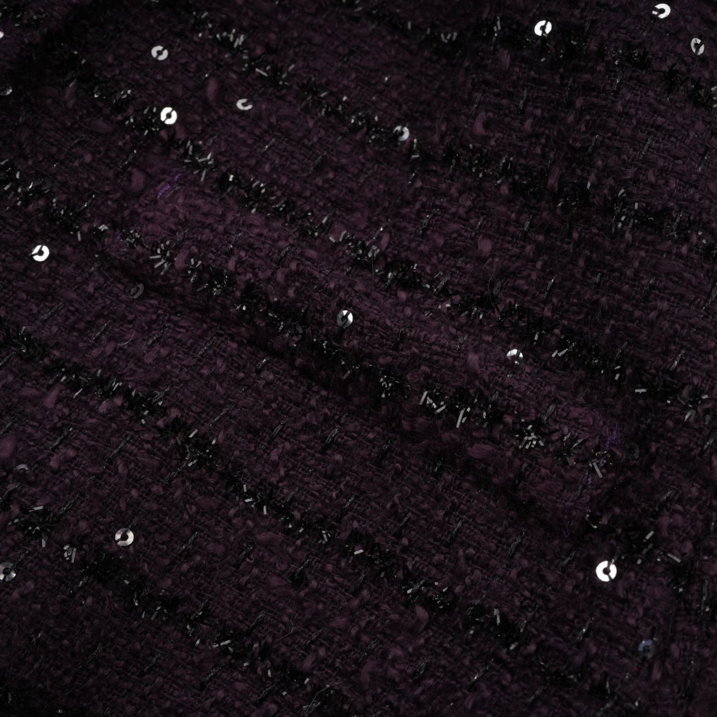 Brigitte Purple Sequined Tweed Jacket & Skirt Matching Set