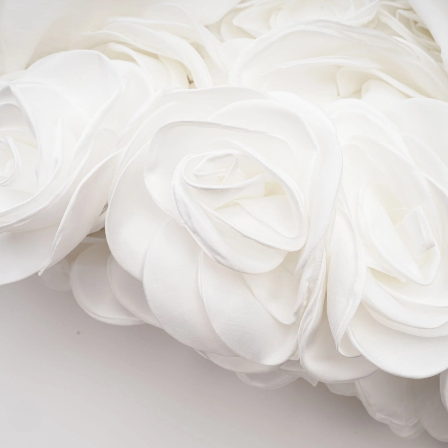 Lucie White Petal-Layered Strapless Corset Mini Dress