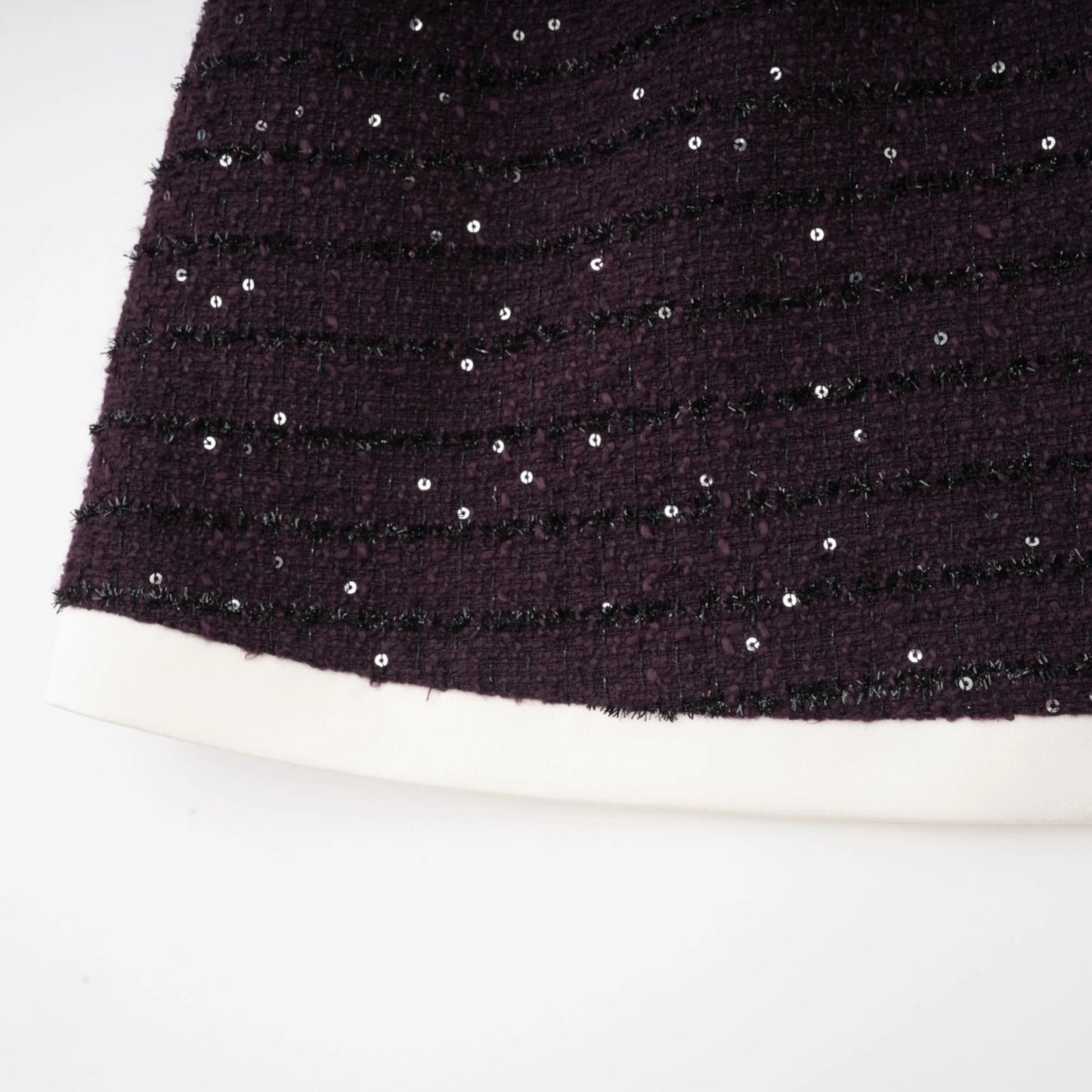 Brigitte Purple Sequined Tweed Jacket & Skirt Matching Set