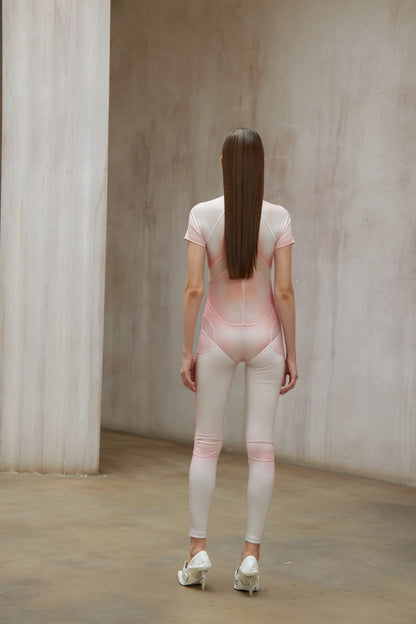 Zero Pink Short Sleeve Catsuit