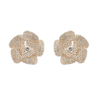 Saira crystal-embellished floral earrings
