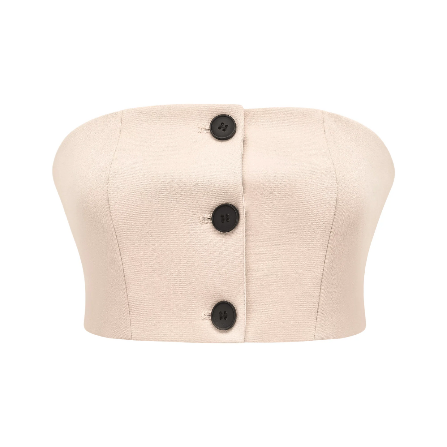 Naomi Button-Detail Crop Top