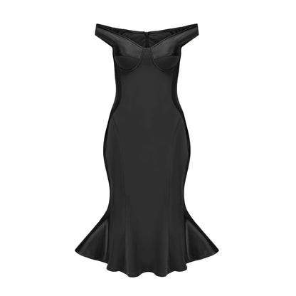 Clemence Bustier-Style Fitted Midi Dress