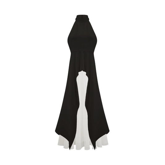 Ines Halterneck Layered Long Dress