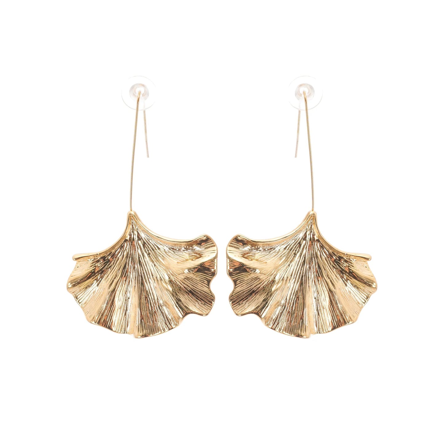 Juliet gold ginkgo drop earrings