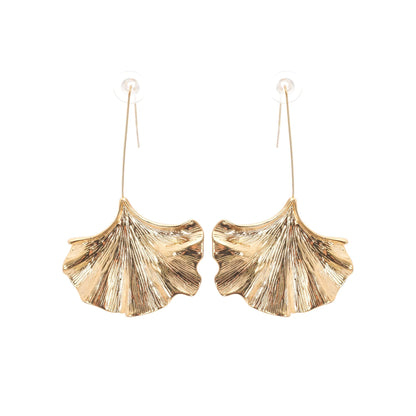 Juliet gold ginkgo drop earrings