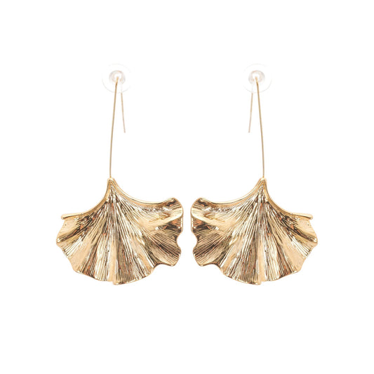 Juliet gold ginkgo drop earrings